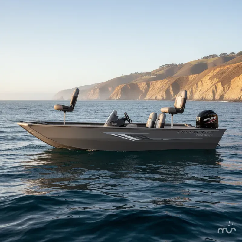 Slide: The Image of Crestliner 1600 Storm w/ 40HP Mercury Fourstroke! 2023 - 1