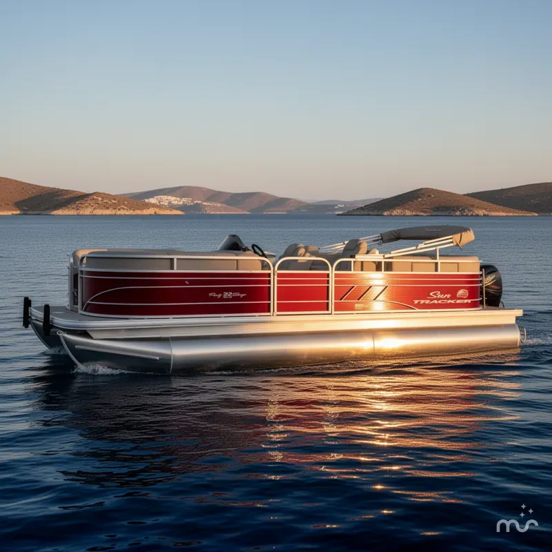 Slide: The Image of Sun Tracker Party Barge 22 DLX 2023 - 4