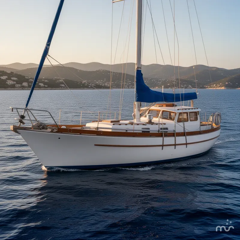 Slide: The Image of Ted Brewer Jason Pilothouse Offshore 1977 - 2