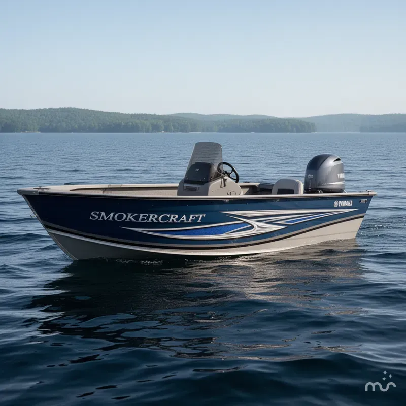 Slide: The Image of Smoker Craft 151 Resorter side console w/ Yamaha 25 hp (In stock!) 2025 - 0