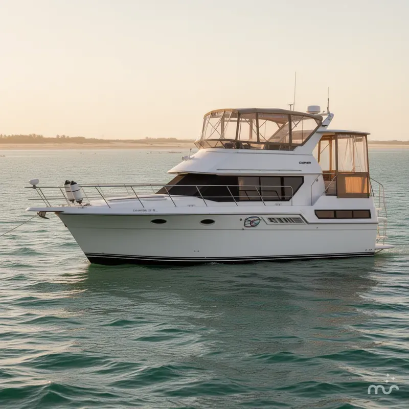 Slide: The Image of Carver 370 Aft Cabin Motoryacht 1991 - 1