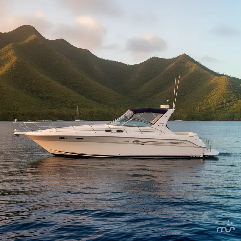 Slide: The Image of Sea Ray 400 Express Cruiser 1995 - 2
