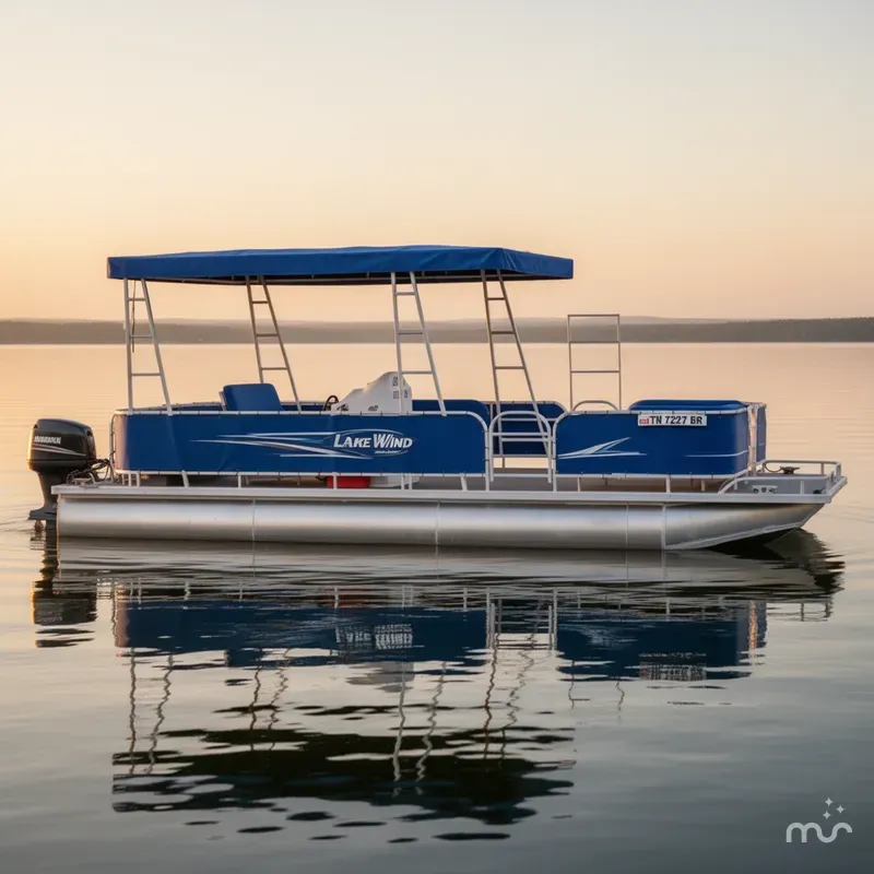 Slide: The Image of Custom Lake Wind 25 x 10 Pontoon 2000 - 1