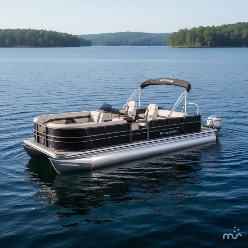 Slide: The Image of Montego Bay 8524 Swingback Pontoon & Honda 4-Stroke EFI 2024 - 0