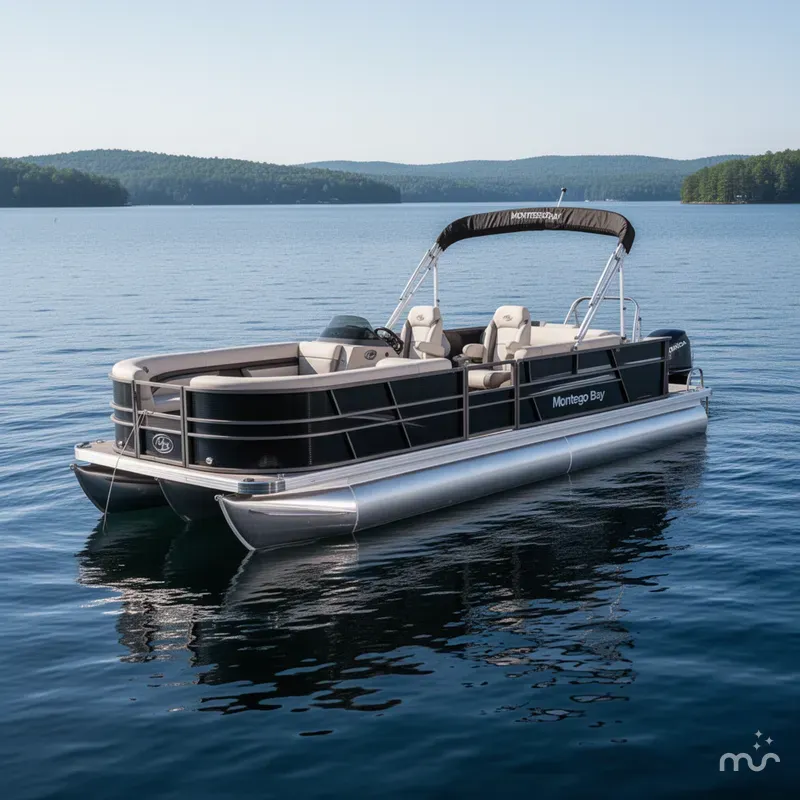 Slide: The Image of Montego Bay 8524 Swingback Pontoon & Honda 4-Stroke EFI 2024 - 1
