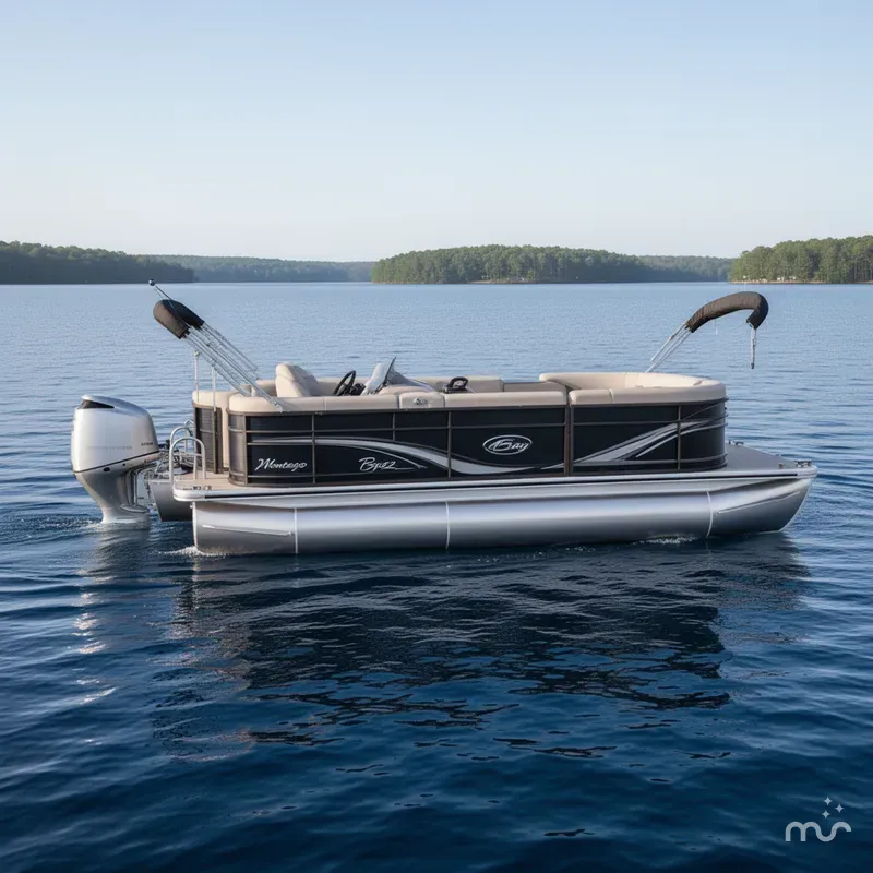Slide: The Image of Montego Bay 8522 Fish & Cruise Deluxe Pontoon & Honda 115HP 4- 2024 - 2