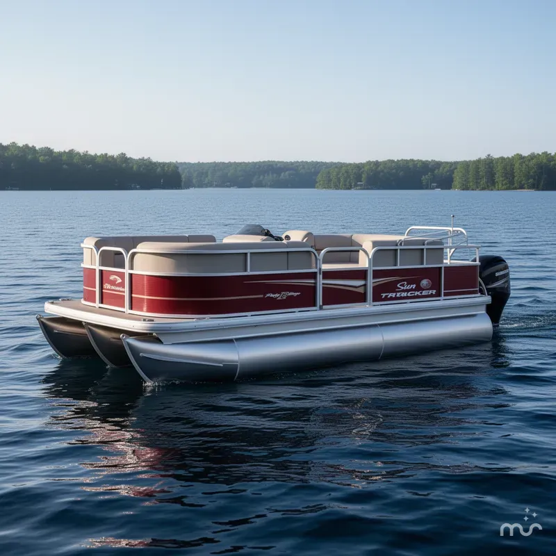 Slide: The Image of Sun Tracker Party Barge 18 DLX 2024 - 1