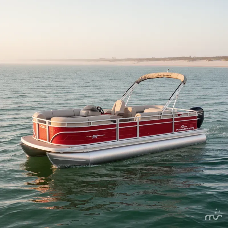 Slide: The Image of Sun Tracker Party Barge 22 RF DLX 2024 - 2