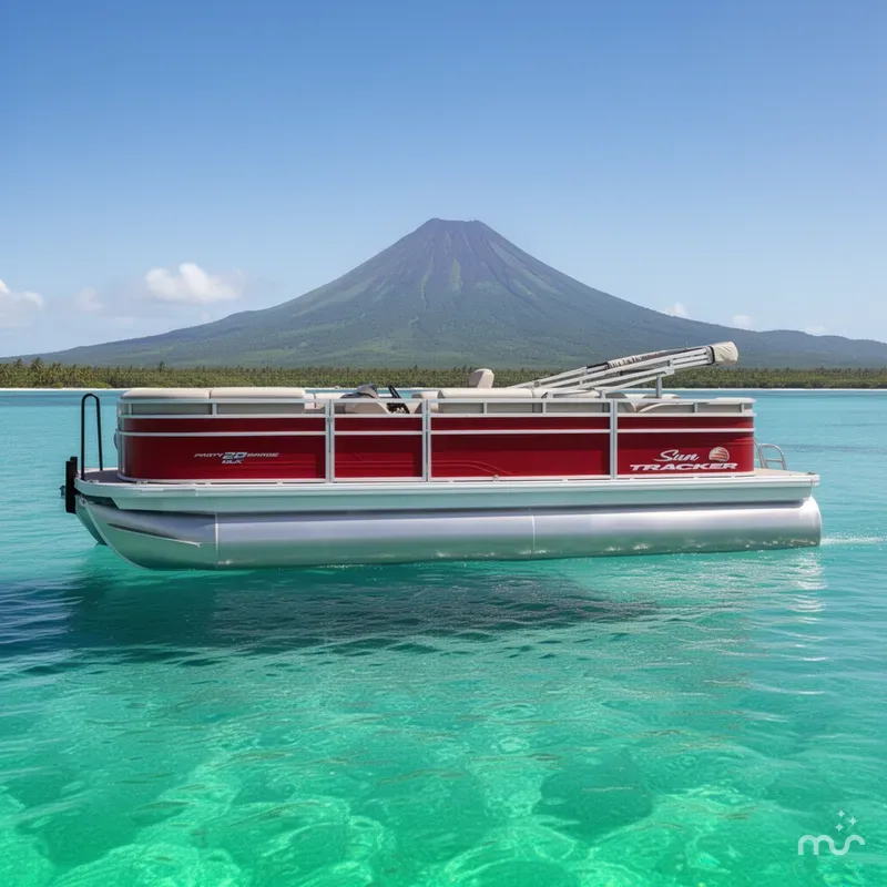 Slide: The Image of Sun Tracker Party Barge 22 RF DLX 2024 - 2