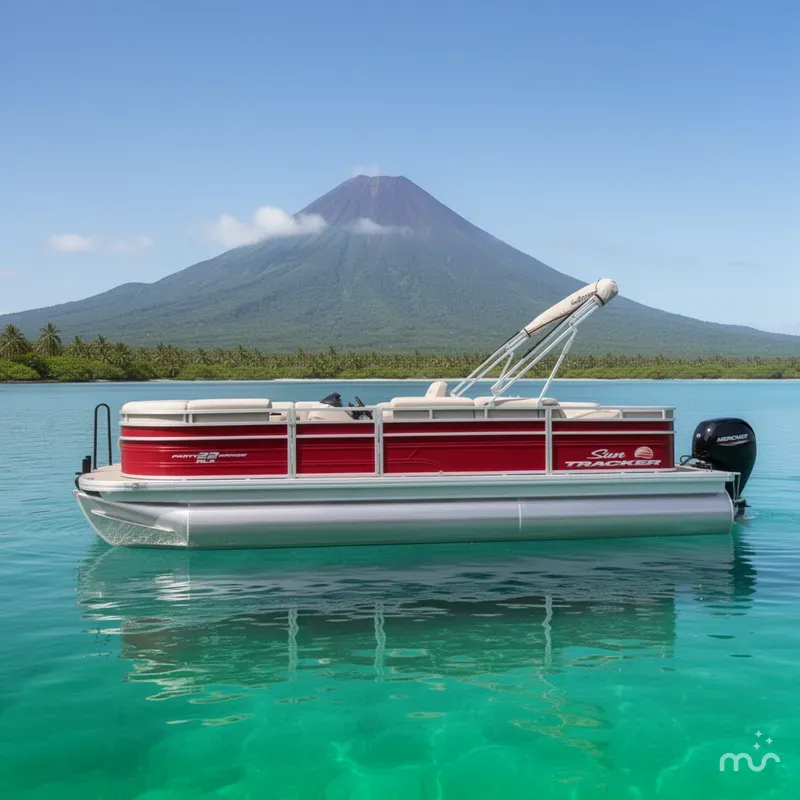 Slide: The Image of Sun Tracker Party Barge 22 RF DLX 2024 - 4
