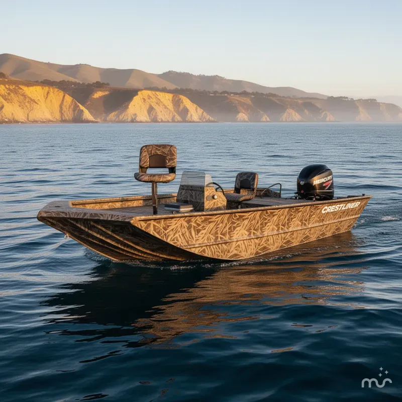 Slide: The Image of Crestliner 1660 Retriever SC w/ 40HP Mercury! 2024 - 3