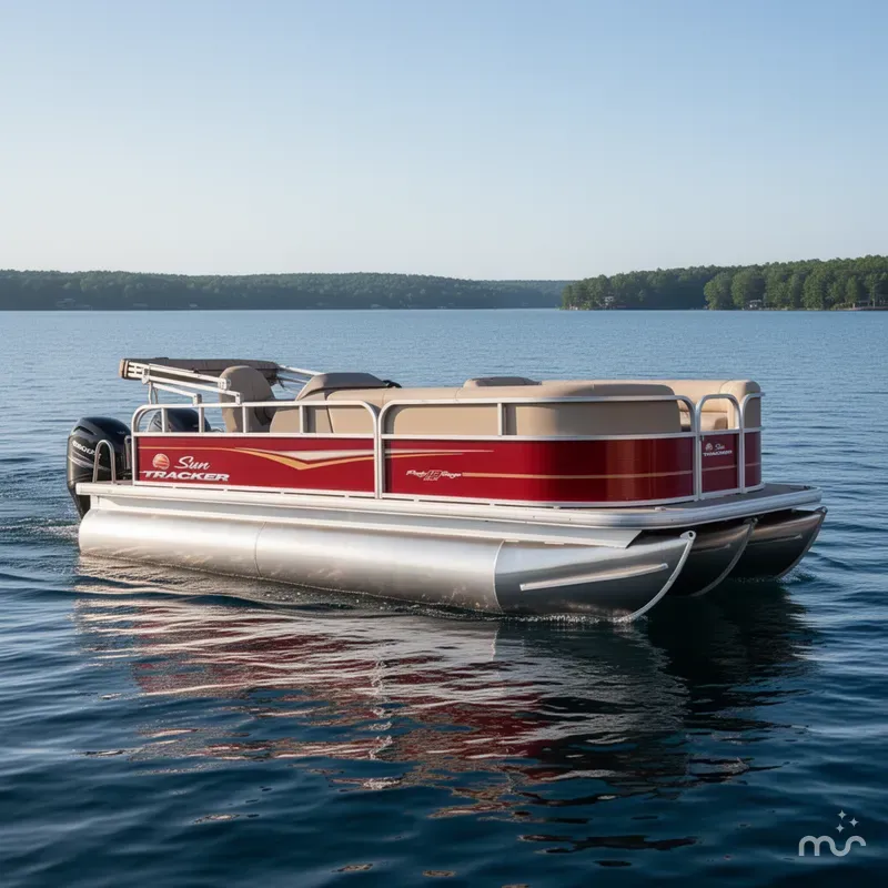 Slide: The Image of Sun Tracker Party Barge 18 DLX 2024 - 0