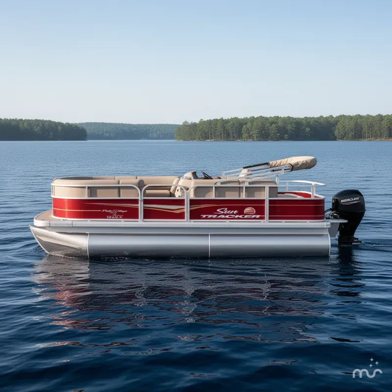 Slide: The Image of Sun Tracker Party Barge 18 DLX 2024 - 1
