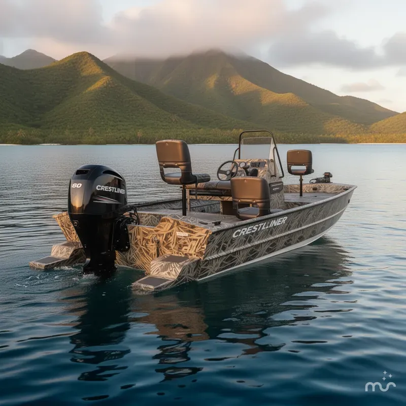 Slide: The Image of Crestliner 1860 Retriever CC w/ 80 HP Mercury Jet! 2024 - 3