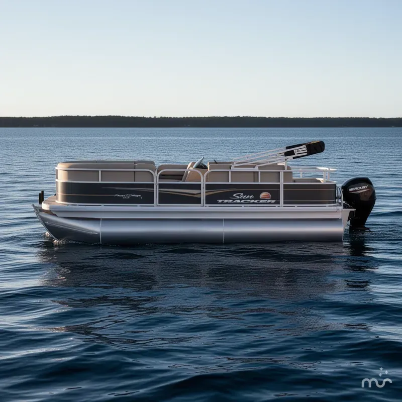 Slide: The Image of Sun Tracker Party Barge 18 DLX 2024 - 1