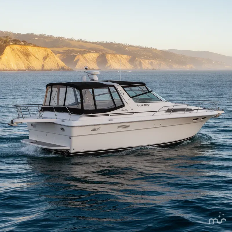 Slide: The Image of Sea Ray 420 Express Cruiser 1991 - 0