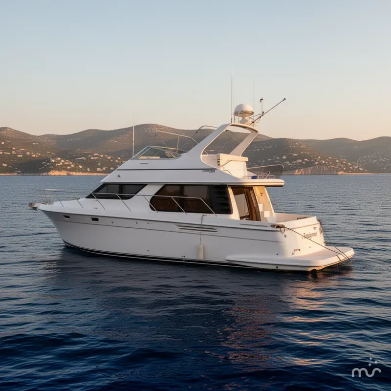 Slide: The Image of Carver Yachts 450 Voyager Pilothouse 2003 - 2
