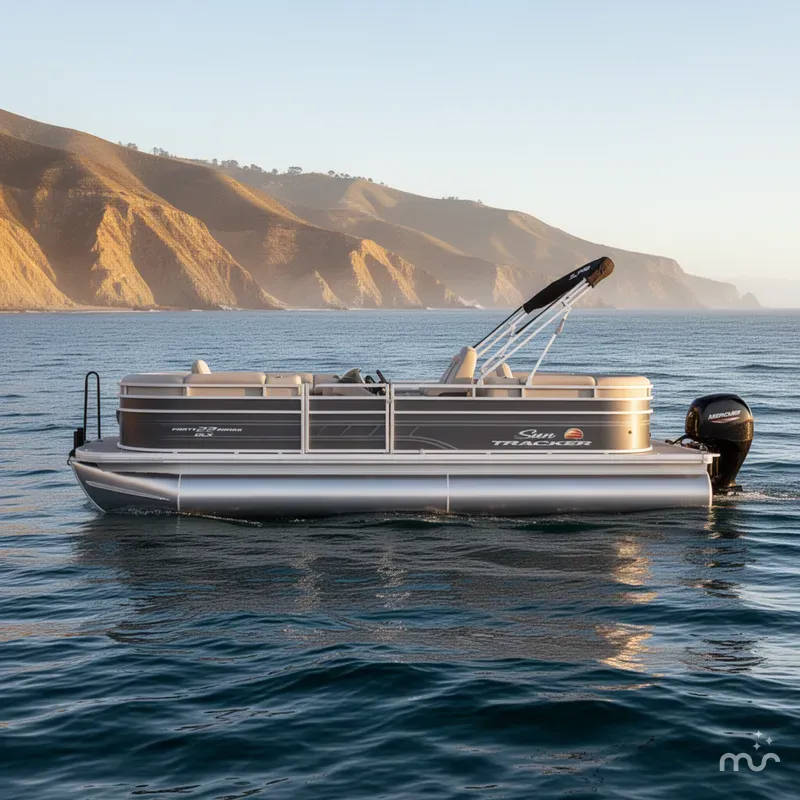 Slide: The Image of Sun Tracker Party Barge 22 DLX 2024 - 0