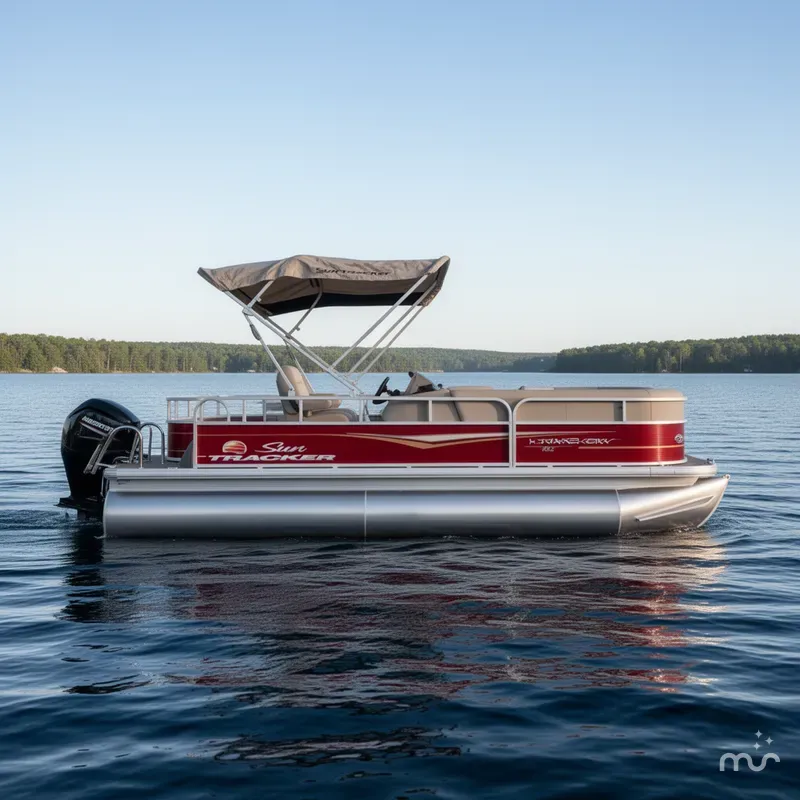 Slide: The Image of Sun Tracker Party Barge 18 DLX 2024 - 0
