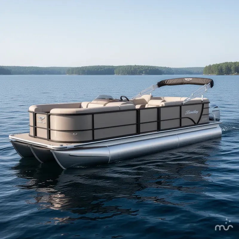 Slide: The Image of Bentley Pontoons LE 200 CW Quad Lounge & 90HP Honda 4-Stroke EFI 2024 - 1
