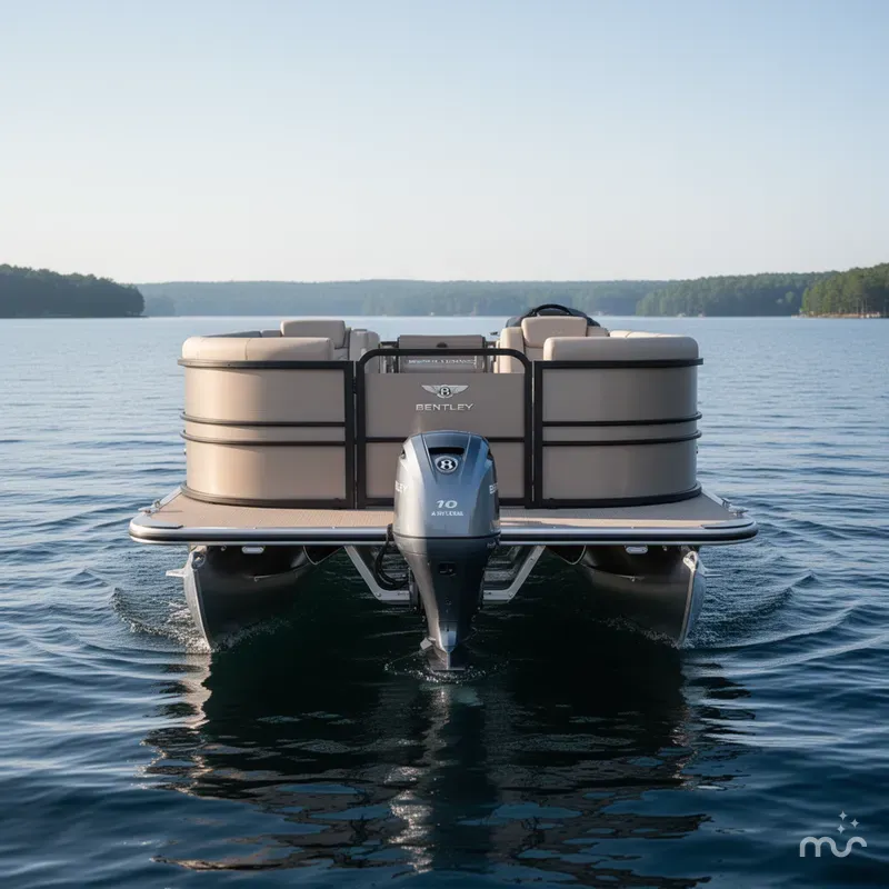 Slide: The Image of Bentley Pontoons LE 200 CW Quad Lounge & 90HP Honda 4-Stroke EFI 2024 - 2