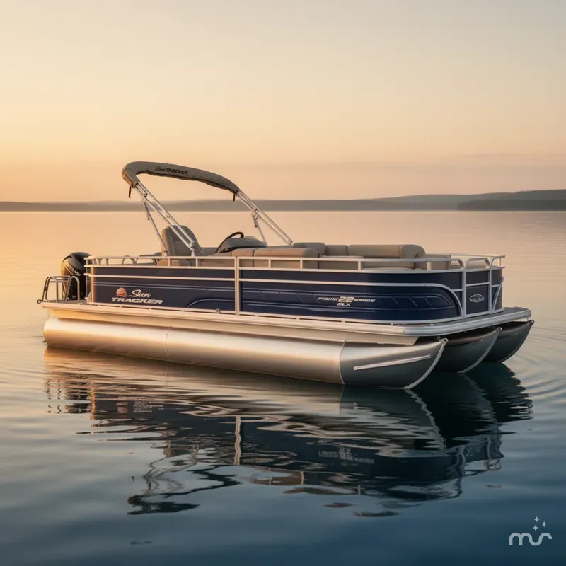 Slide: The Image of Sun Tracker FISHIN' BARGE 22 DLX w/150HP Mercury 4 Stroke 2025 - 0