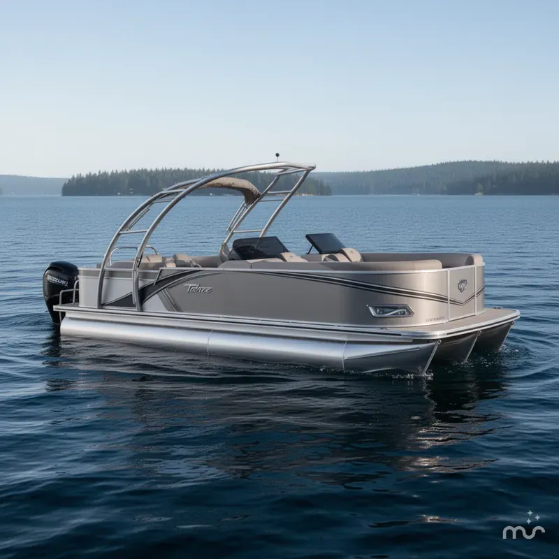 Slide: The Image of Tahoe LTZ 2385 Elite Windshield Tritoon & Suzuki 200HP 4 2024 - 0
