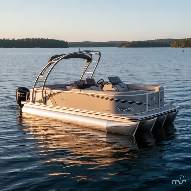 Slide: The Image of Tahoe LTZ 2385 Elite Windshield Tritoon & Suzuki 200HP 4 2024 - 2