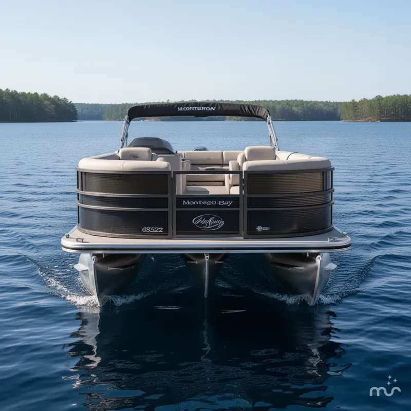 Slide: The Image of Montego Bay 8522 Quad Lounge Pontoon & 90HP Honda 4-Stroke EFI 2024 - 1