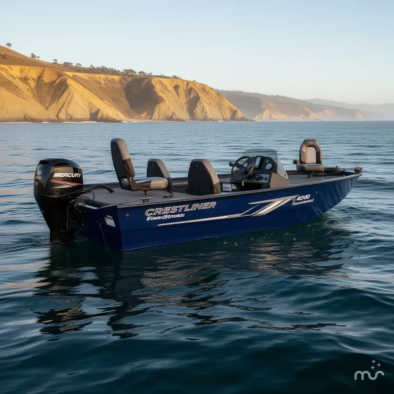 Slide: The Image of Crestliner 1600 Storm w/ 40HP Mercury Fourstroke! 2024 - 0