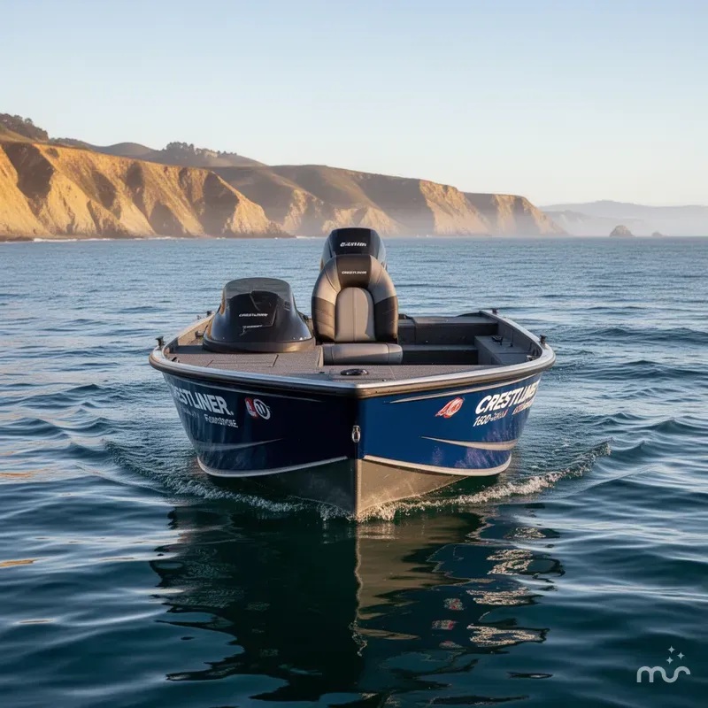 Slide: The Image of Crestliner 1600 Storm w/ 40HP Mercury Fourstroke! 2024 - 1