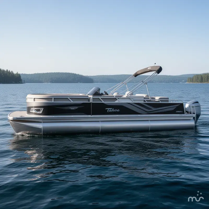 Slide: The Image of Tahoe Sport 2385 Elite Windshield & Honda 90HP 4-Stroke 2024 - 0