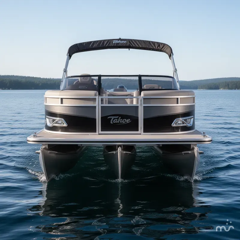 Slide: The Image of Tahoe Sport 2385 Elite Windshield & Honda 90HP 4-Stroke 2024 - 2