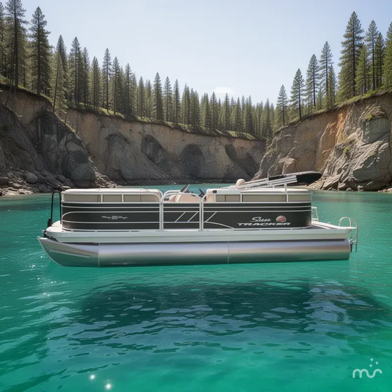 Slide: The Image of Sun Tracker Party Barge 20 DLX 2023 - 2
