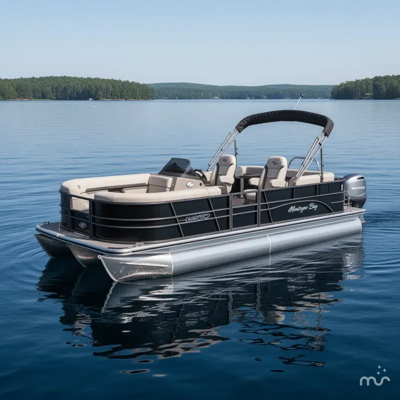 Slide: The Image of Montego Bay 8520 Cruise-2H Pontoon & Honda 90HP 4-Stroke EFI 2024 - 0
