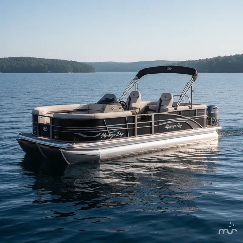 Slide: The Image of Montego Bay 8520 Cruise-2H Pontoon & Honda 90HP 4-Stroke EFI 2024 - 1