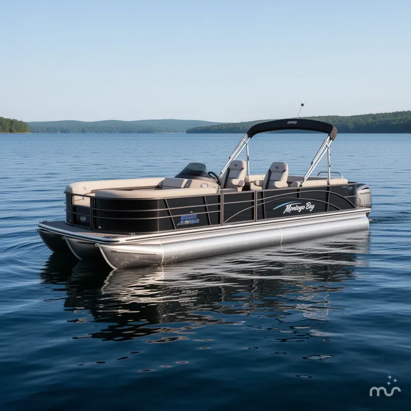 Slide: The Image of Montego Bay 8520 Cruise-2H Pontoon & Honda 90HP 4-Stroke EFI 2024 - 2