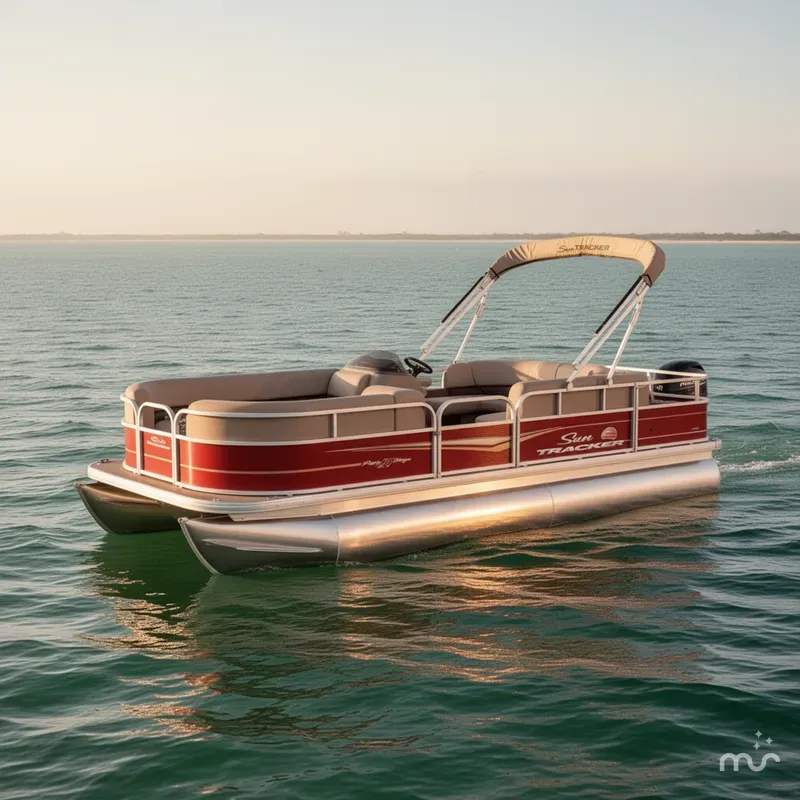 Slide: The Image of Sun Tracker Party Barge 18 DLX 2024 - 2