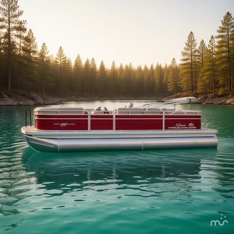 Slide: The Image of Sun Tracker Party Barge 22 RF DLX 2024 - 2