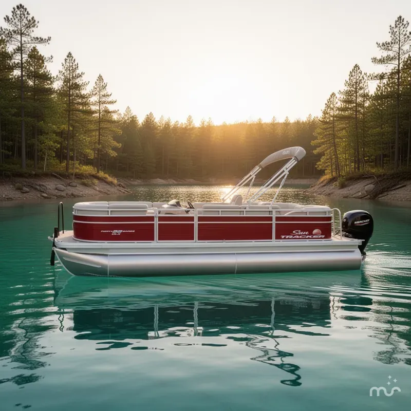 Slide: The Image of Sun Tracker Party Barge 22 RF DLX 2024 - 4