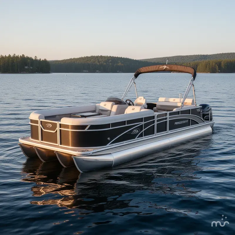 Slide: The Image of Princecraft Vectra 25 RL Swingback Dinette Tritoon Pontoon & M 2024 - 1
