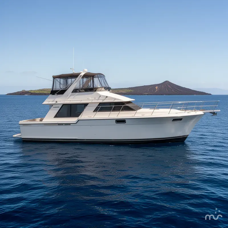 Slide: The Image of Carver Yachts 4227 Cockpit Motor Yacht 1986 - 2