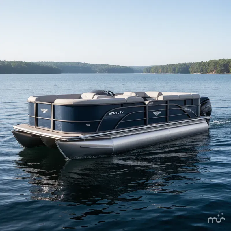 Slide: The Image of Bentley Pontoons LE 200 CW Quad Lounge & Honda 4-Stroke EFI 2024 - 0