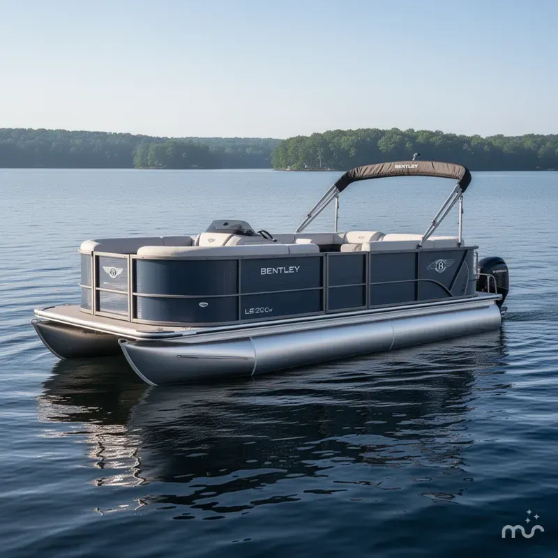 Slide: The Image of Bentley Pontoons LE 200 CW Quad Lounge & Honda 4-Stroke EFI 2024 - 2