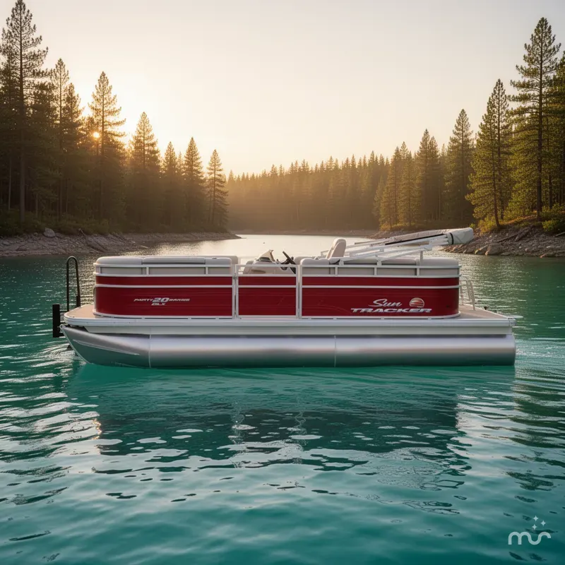 Slide: The Image of Sun Tracker Party Barge 20 DLX 2024 - 2