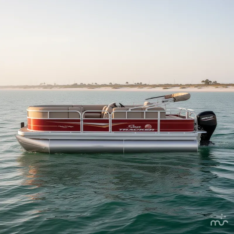 Slide: The Image of Sun Tracker Party Barge 18 DLX 2024 - 1