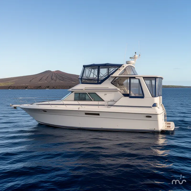 Slide: The Image of Sea Ray 380 Aft Cabin 1989 - 2