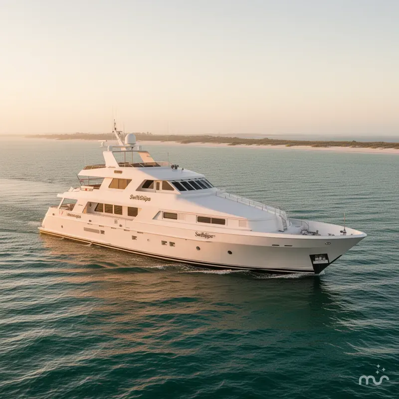 Slide: The Image of Swiftships 118 Tri-Deck Motoryacht 1990 - 2