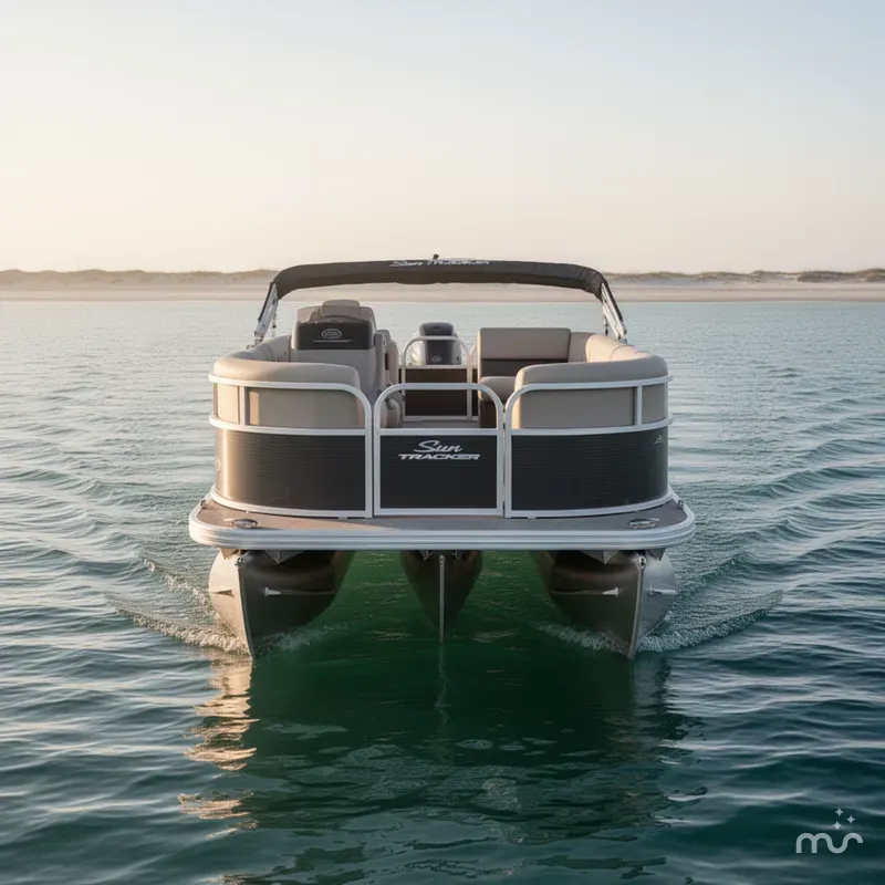 Slide: The Image of Sun Tracker Party Barge 16 DLX 2025 - 1