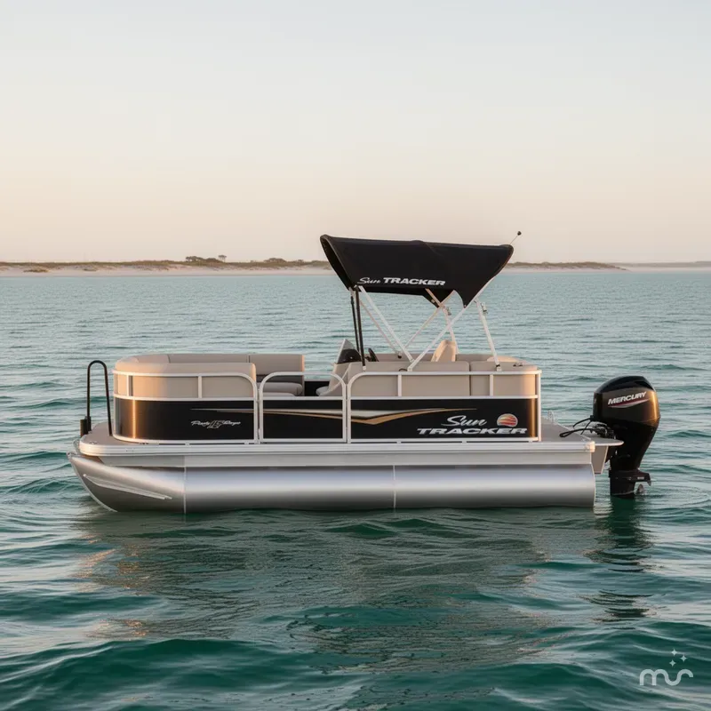 Slide: The Image of Sun Tracker Party Barge 16 DLX 2025 - 2
